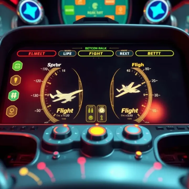 User interface of Aviator game demo showing flight and betting controls