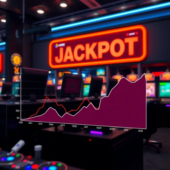 Graph showing peak server activity and jackpot cycles for online gaming