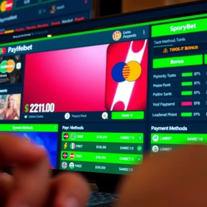 Display of payment methods and bonus offers on SportyBet platform