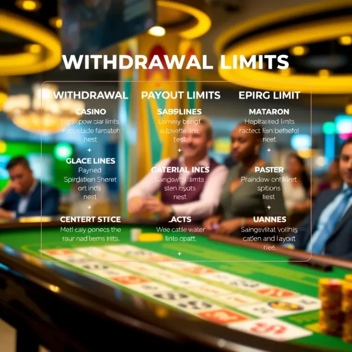 Diagram illustrating withdrawal limits and payout options at Nigerian online casinos