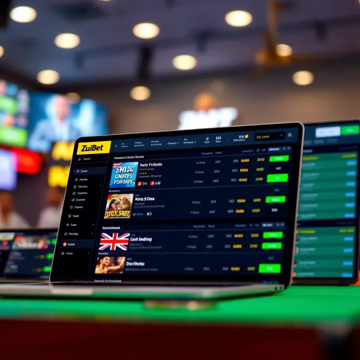 Accessing ZuluBet Online Betting Platform in Nigeria Digital interface showing online betting options accessible from Nigeria