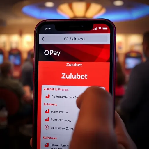 Mobile phone screen showing Zulubet app withdrawal options to OPay wallet