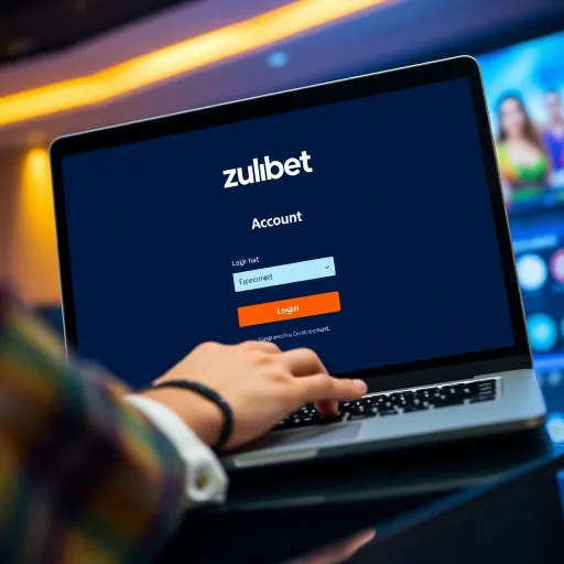 User entering login credentials on Zulubet platform on a laptop