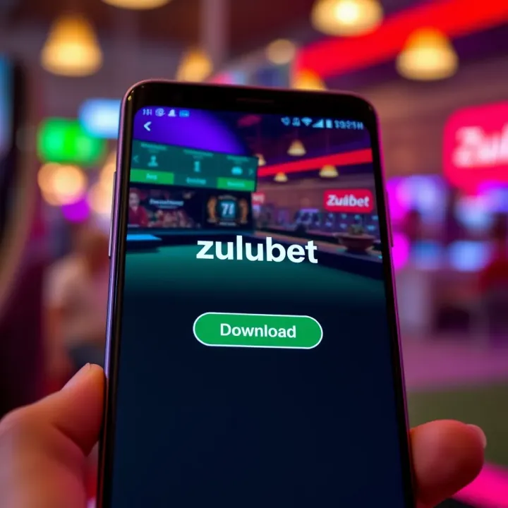 Zulubet APK Download Interface on Android Device Android smartphone displaying Zulubet APK download screen with clear download button