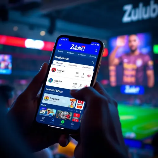 Exploring Key Features of Zulubet App for Seamless Sports Betting Mobile device displaying Zulubet sports betting interface with betting options and odds