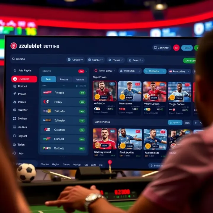 Secure account dashboard showcasing sports betting options on Zulubet Lite platform