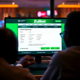 User entering registration details on Zulubet platform